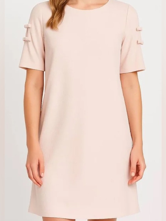 Vince Camuto Dresses & Skirts - VINCE CAMUTO BLUSH PINK SHIFT DRESS BOW SLEEVES SHORT SLEEVES SIZE 6 NEW $128